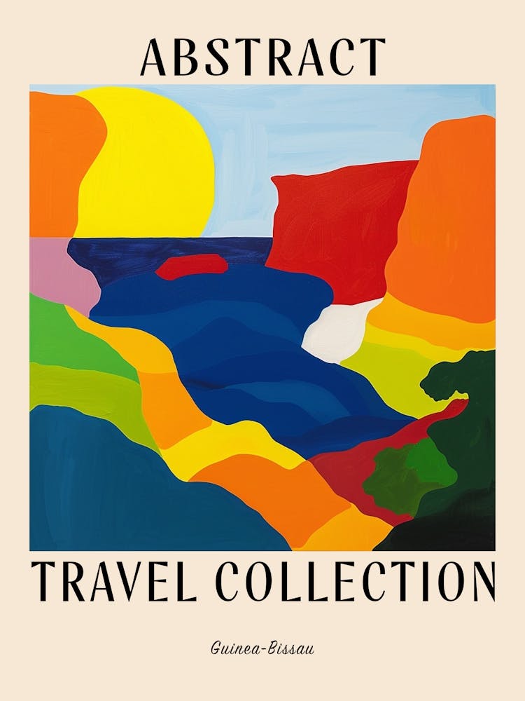 Abstract Travel Collection Poster Guinea Bissau 1