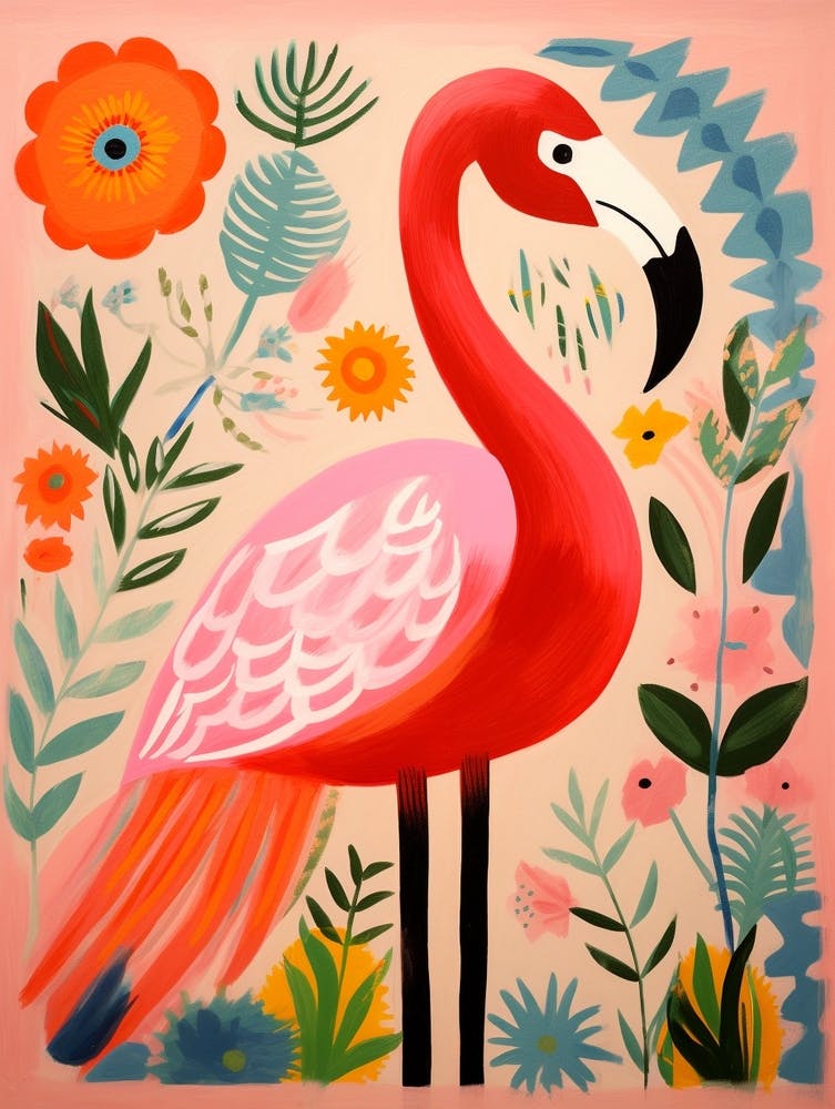 Pink Scandi Flamingo 3