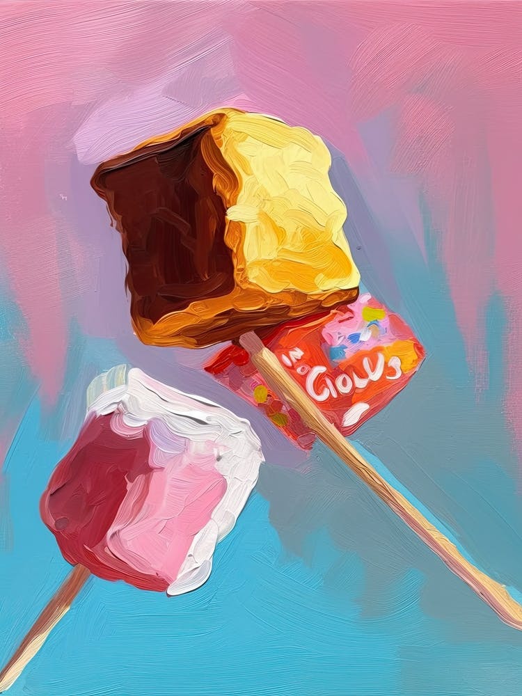 Marshmallows Oil Painting 4