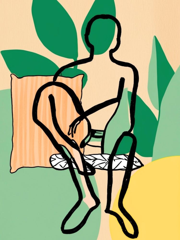 Man Sitting On A Couch