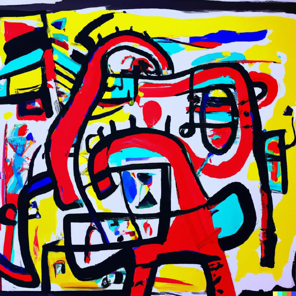 Abstract Painting Hard Life