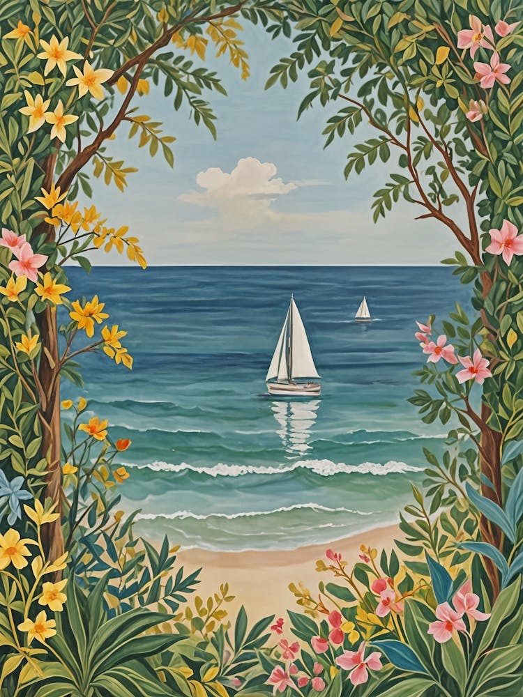 Floral Sailboats