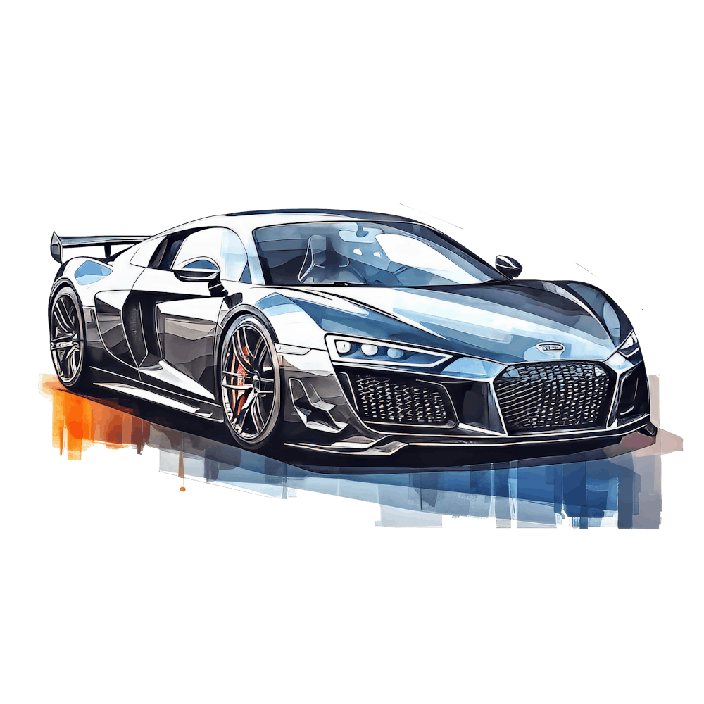 Watercolor Sleek Supercars 9