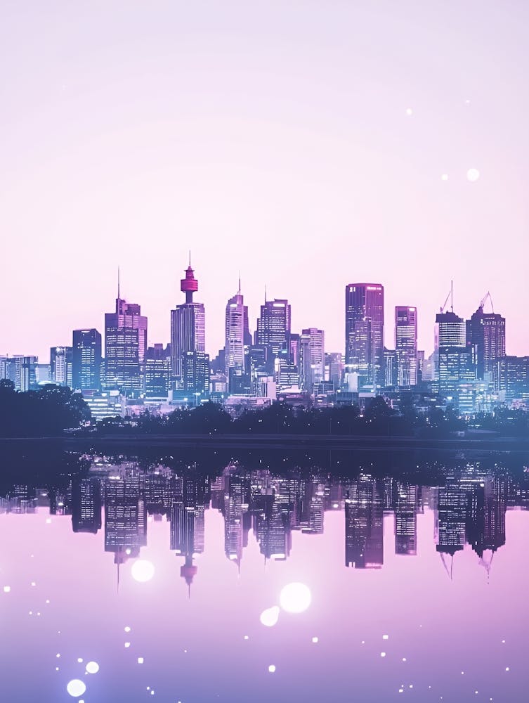 Sydney Skyline At Dusk