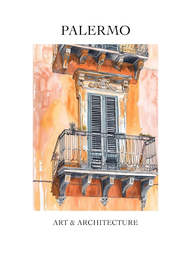 Palermo Travel And Architecture Poster 1