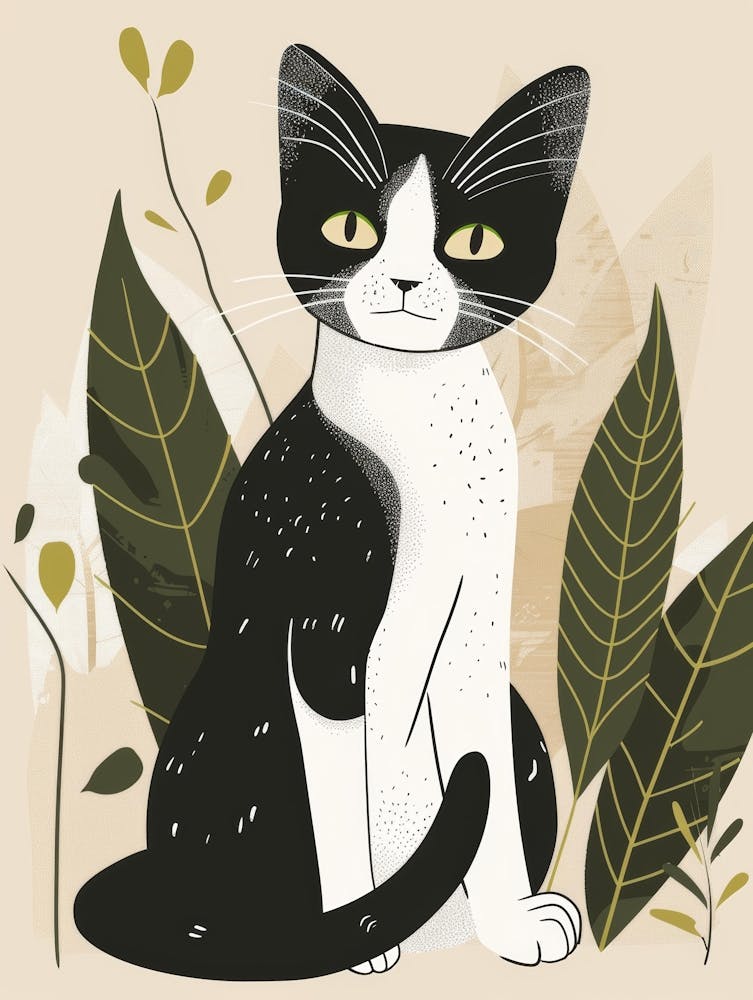 Black And White Cat 14