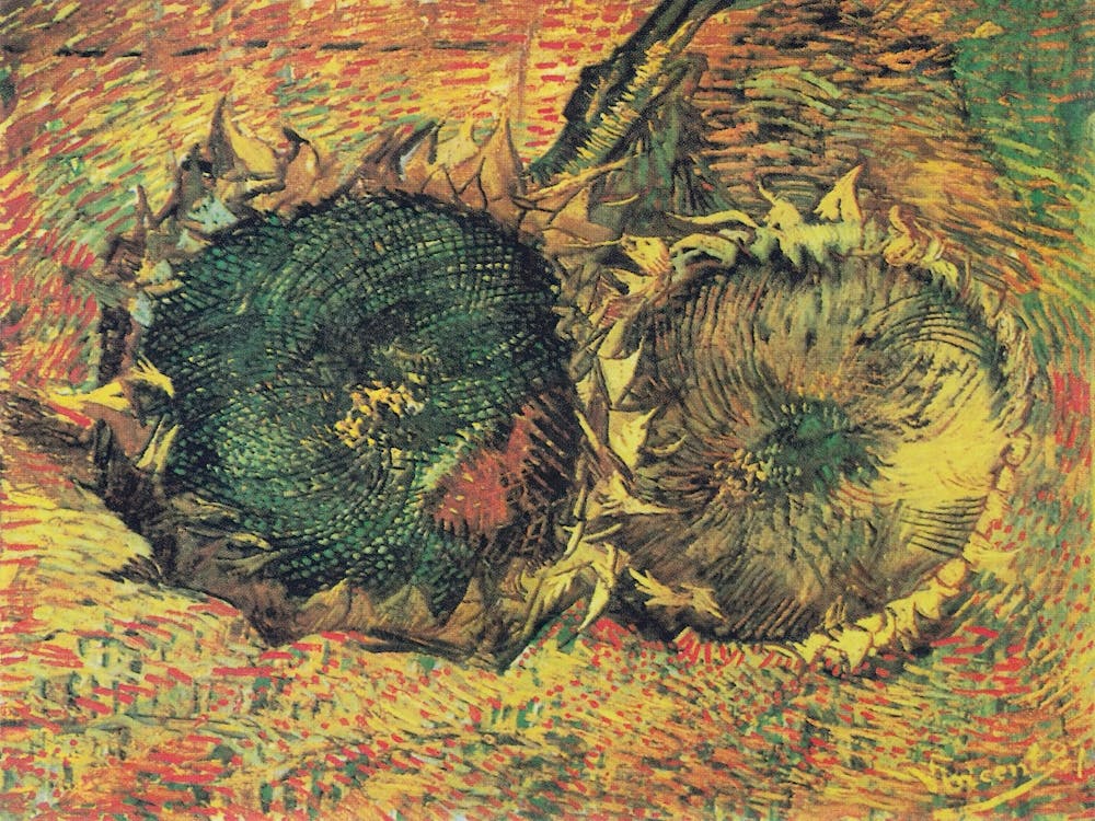Two Cut Sunflowers (1887), Vincent Van Gogh