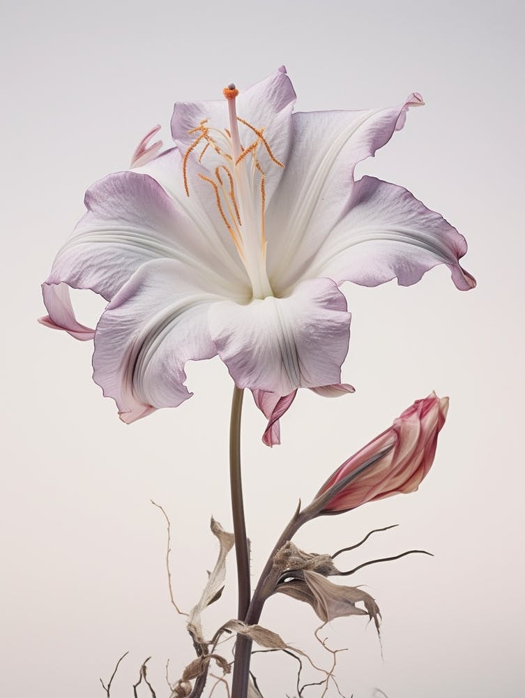 Pressed Flower Botanical Art Lily 1