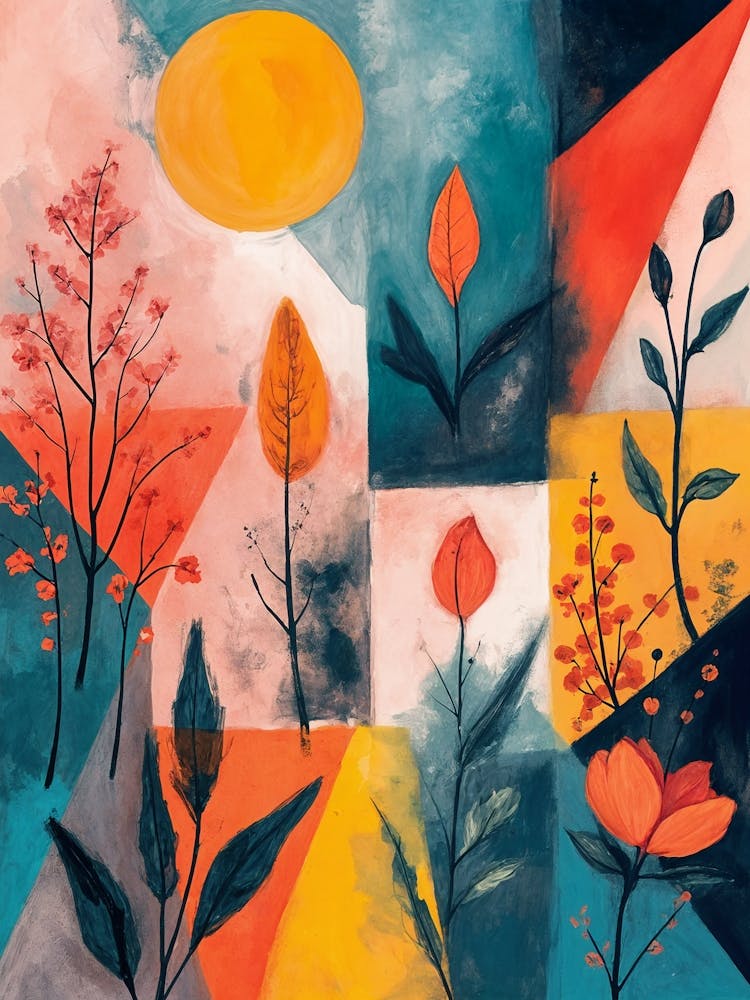 Fiery Plants In The Sun