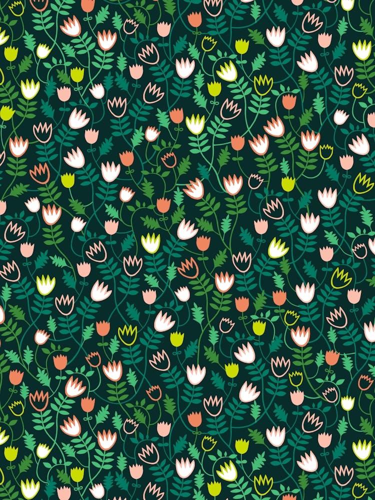 Tulip Garden Green