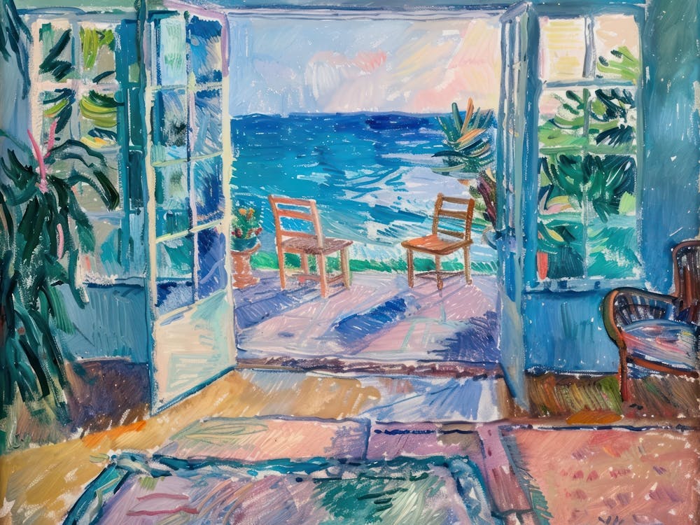 Brilliant View Vista Painting Inspired By Paul Cezanne