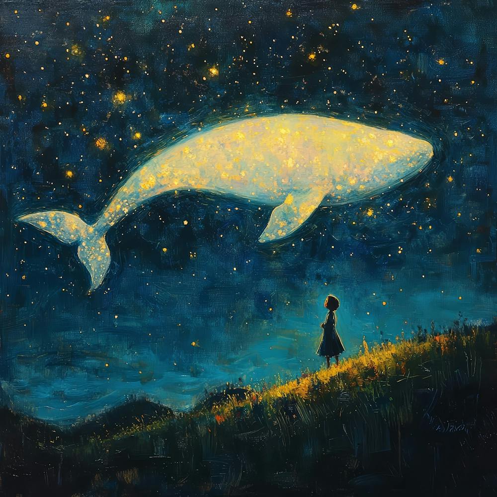Whale In The Starry Night Sky 7