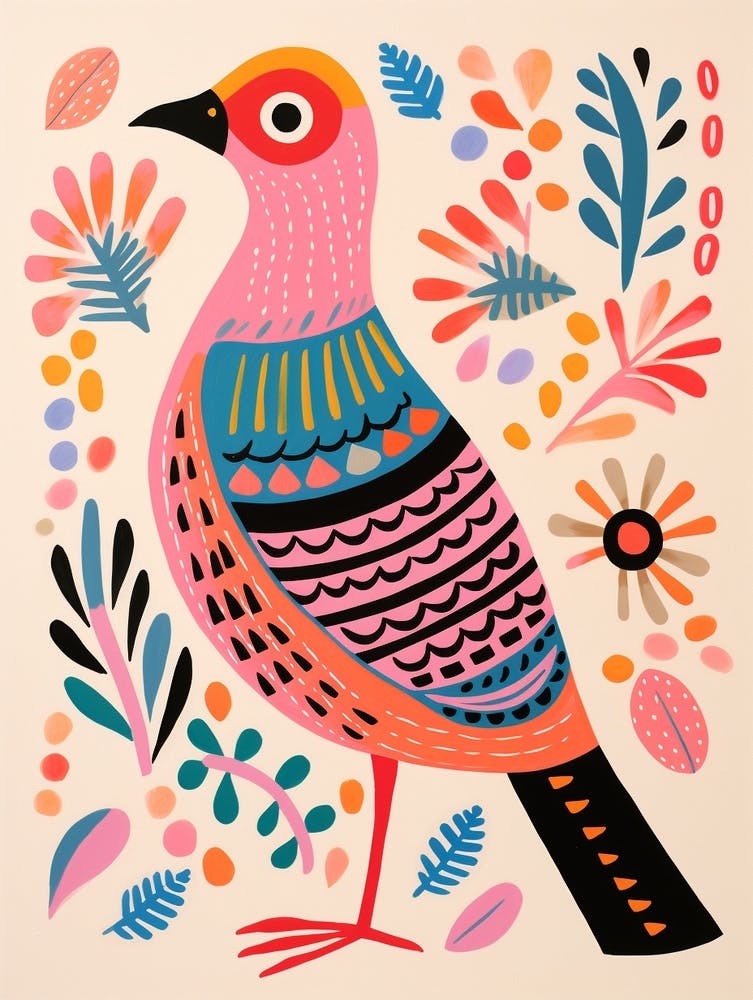 Pink Scandi Partridge 2