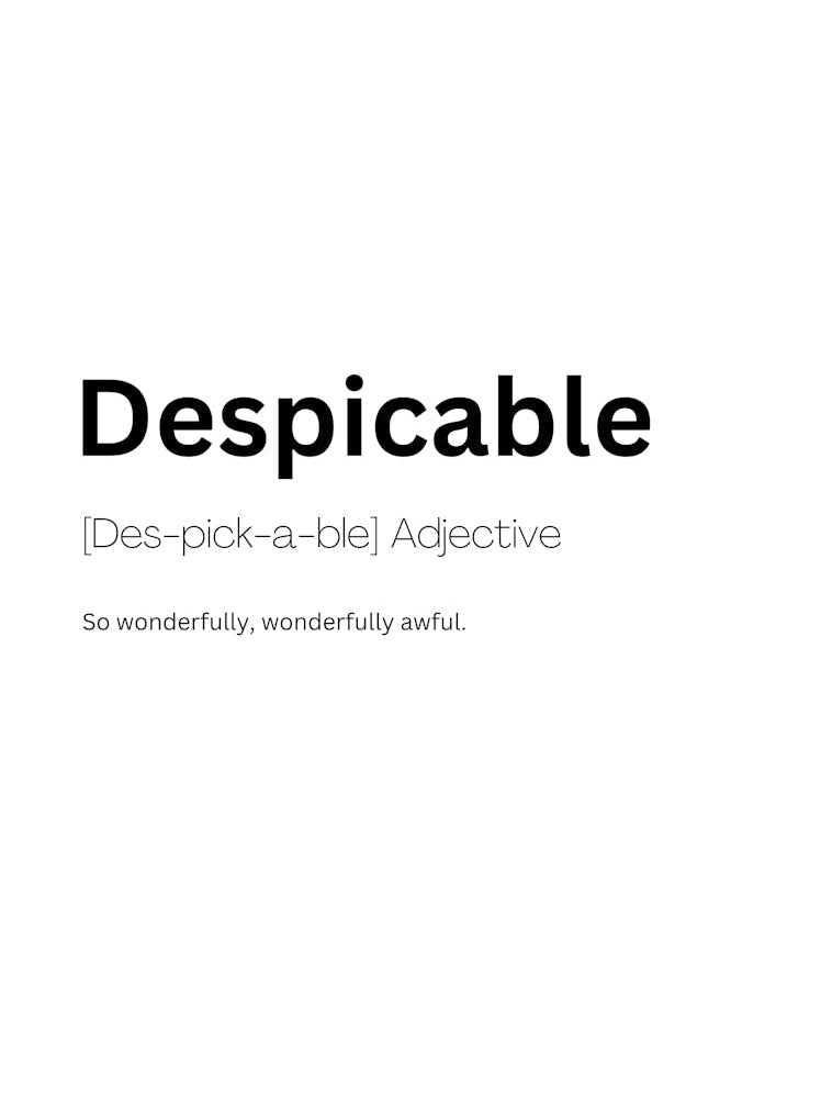 Despicable Definition Meaning 1