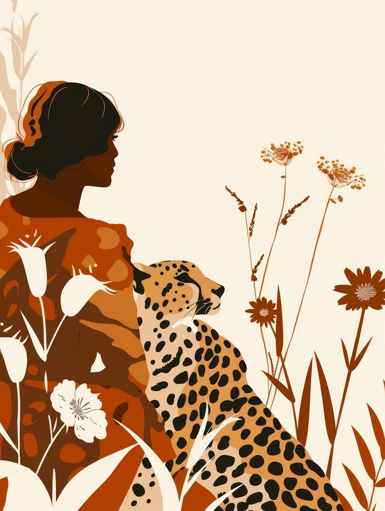 Cheetah And Woman 1