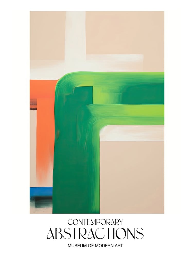 Green Abstract Painting 3 Exhibition Poster