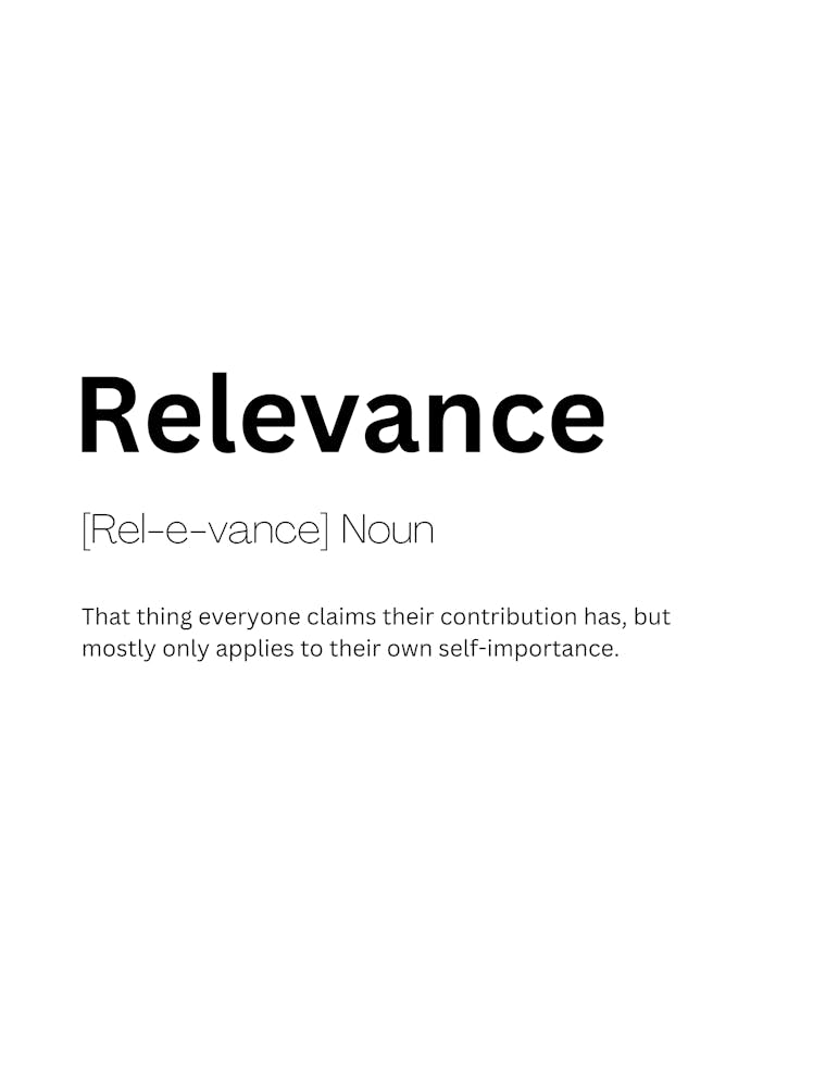Relevance Definition Meaning