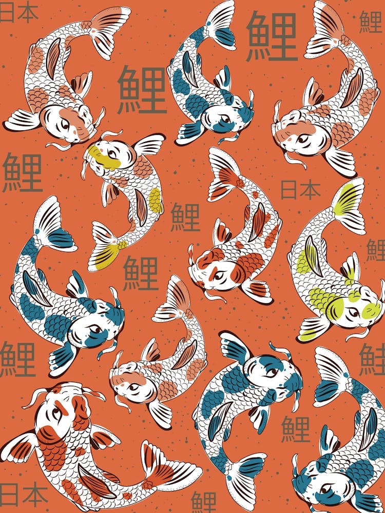 Koi Fish Pattern Vector