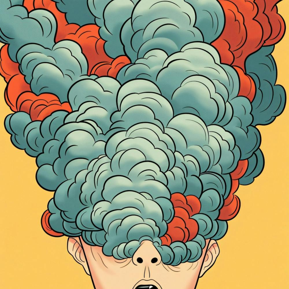 Man With A Head Full Of Clouds
