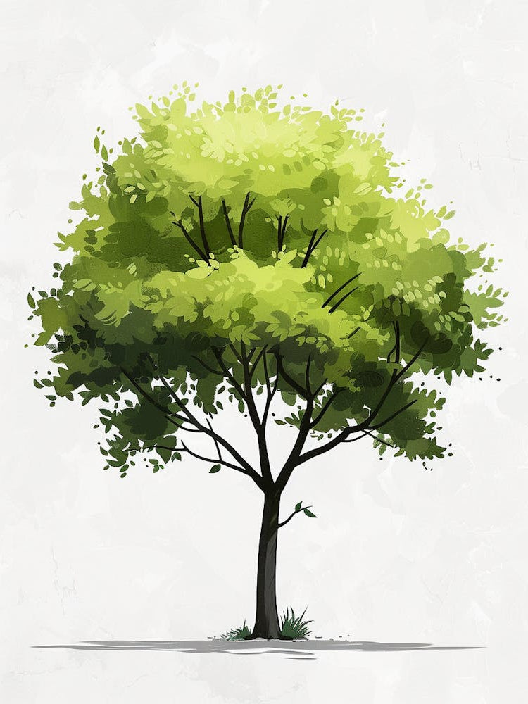 Lime Tree Pixel Illustration 3