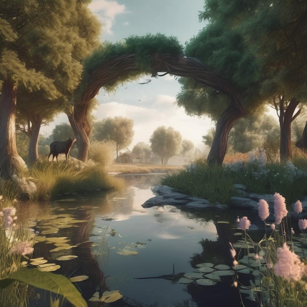 Pond In A Forest