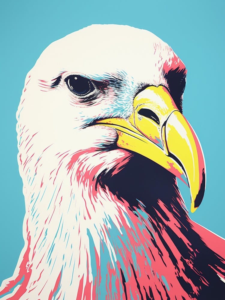 Andy Warhol Style Bird Albatross 3