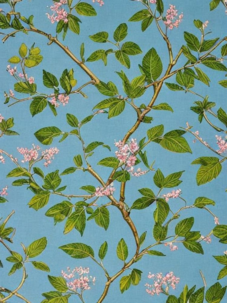 Crepe Myrtle tree Vintage Botanical