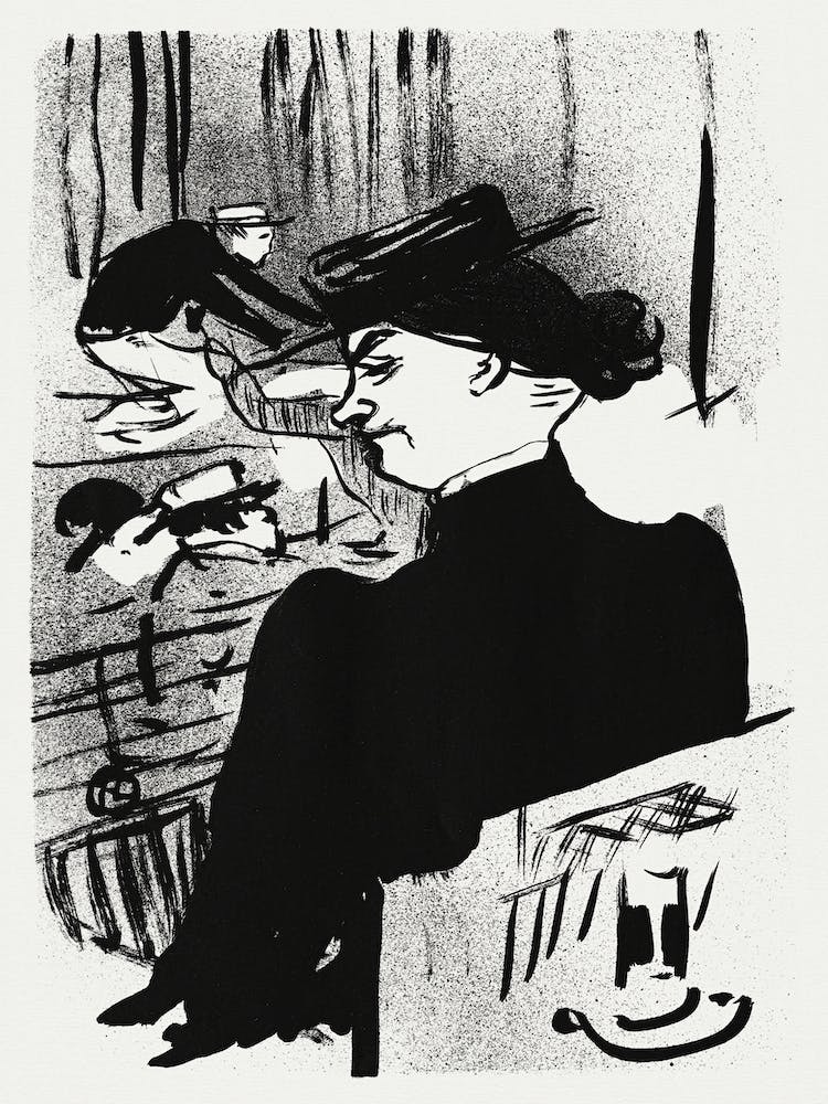 Le Café Concert Une Spectatrice (1893), Henri de Toulouse-Lautrec