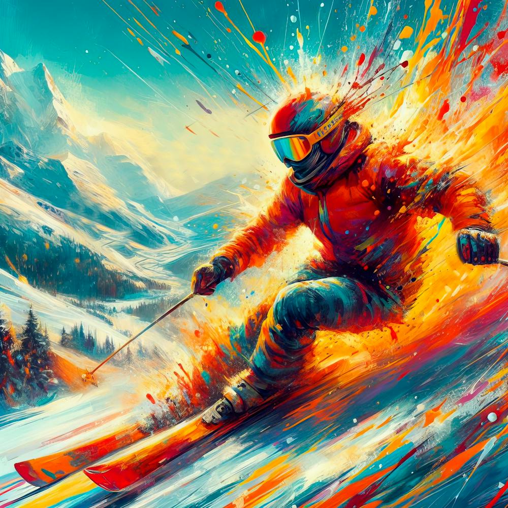 Skier Painting 2