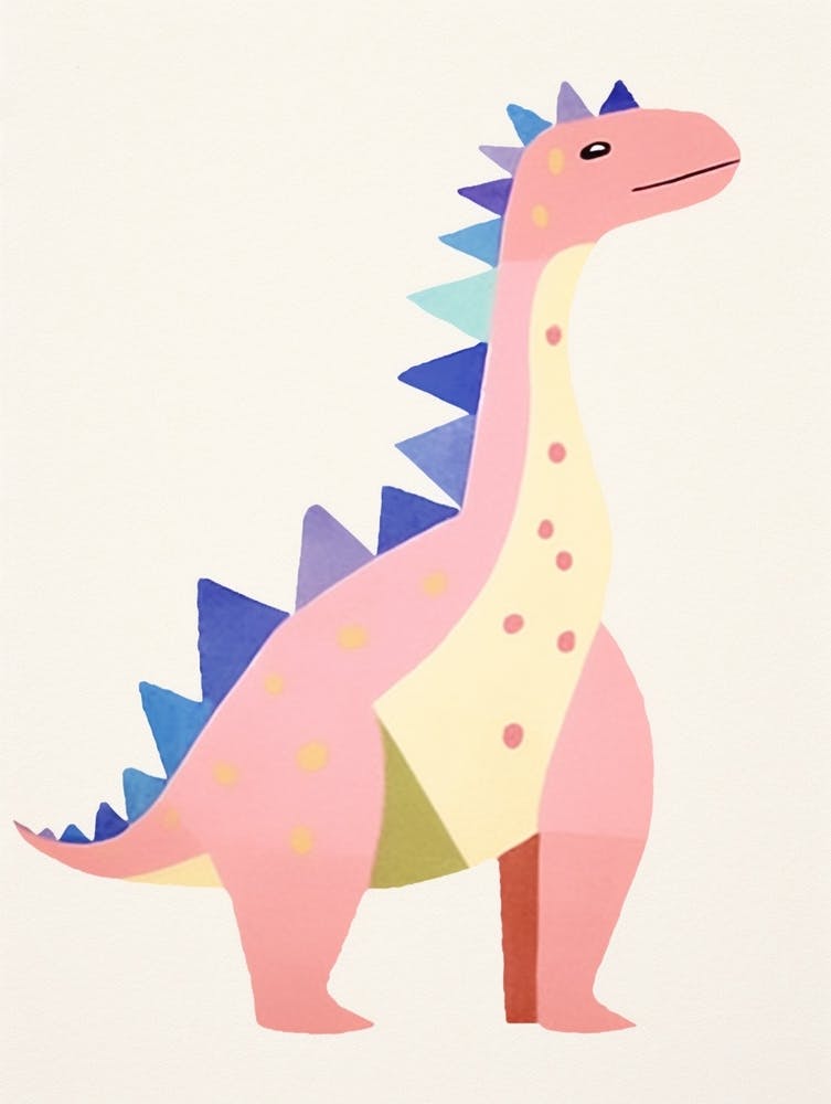 Nursery Dinosaur Art Stegosaurus 3