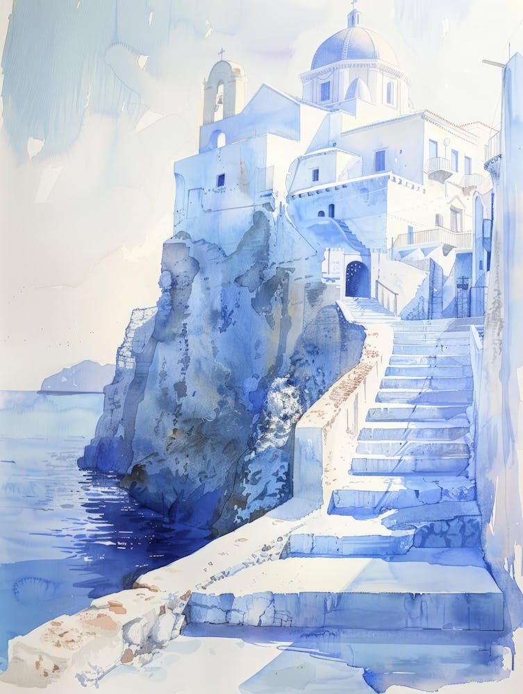 Watercolour Of A Church