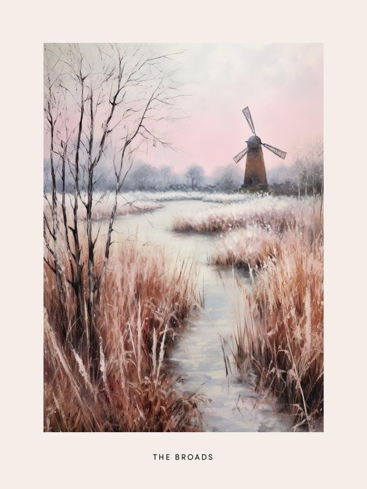 Dreamy Winter National Park Poster  The Broads England 3