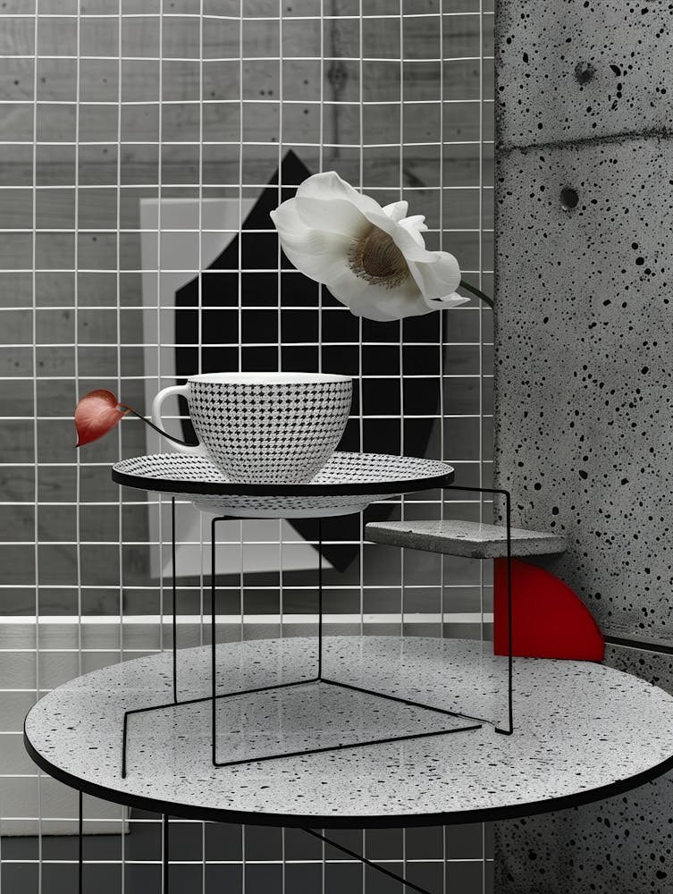 Coffee Table With A Flower