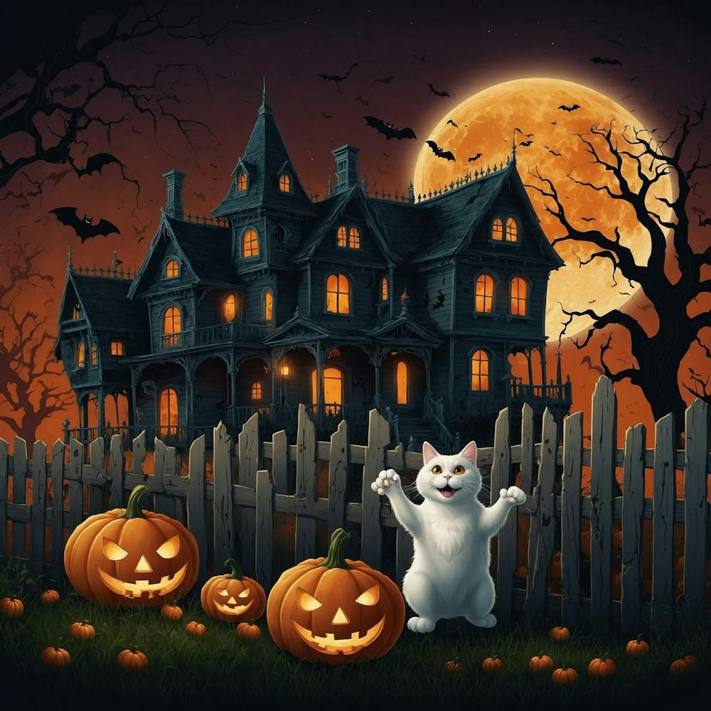 Free Vector Halloween Background With Ghosts