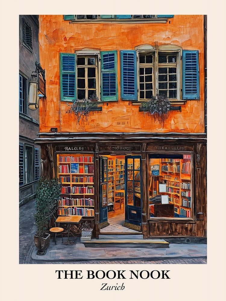 Zurich Book Nook Bookshop 4 Poster