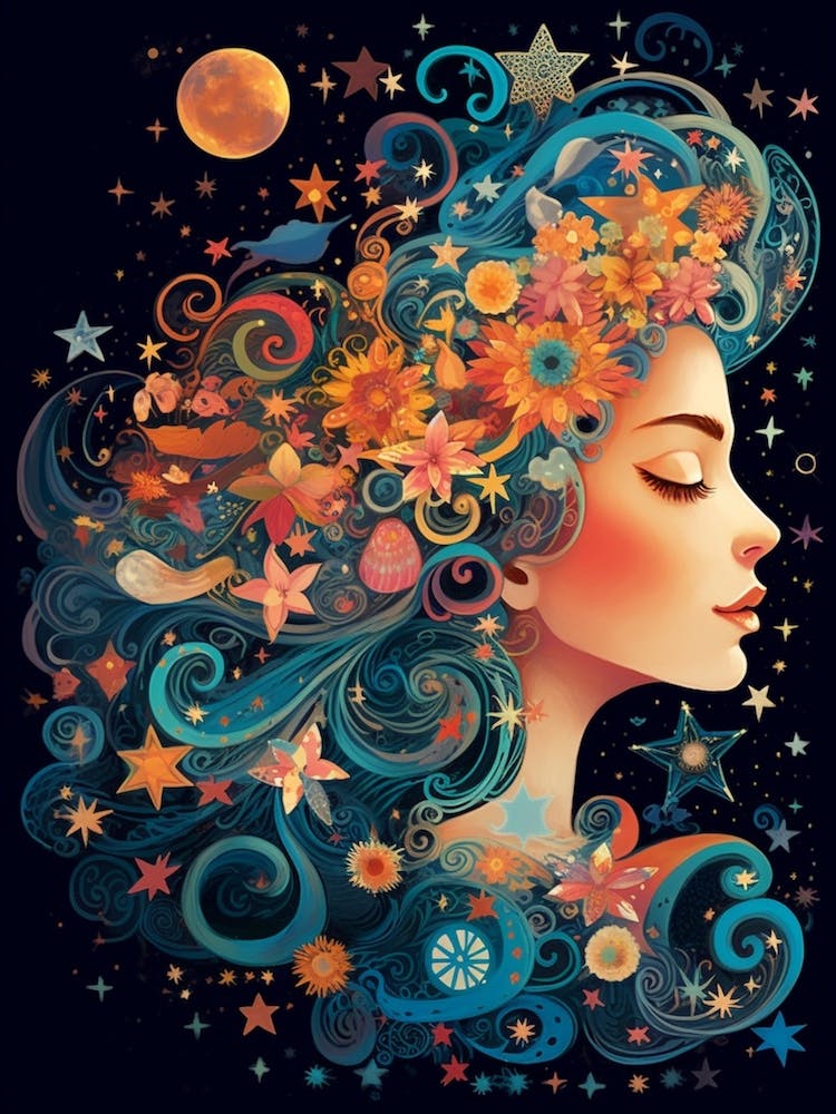Whimsical Lady Universe Celestial 4