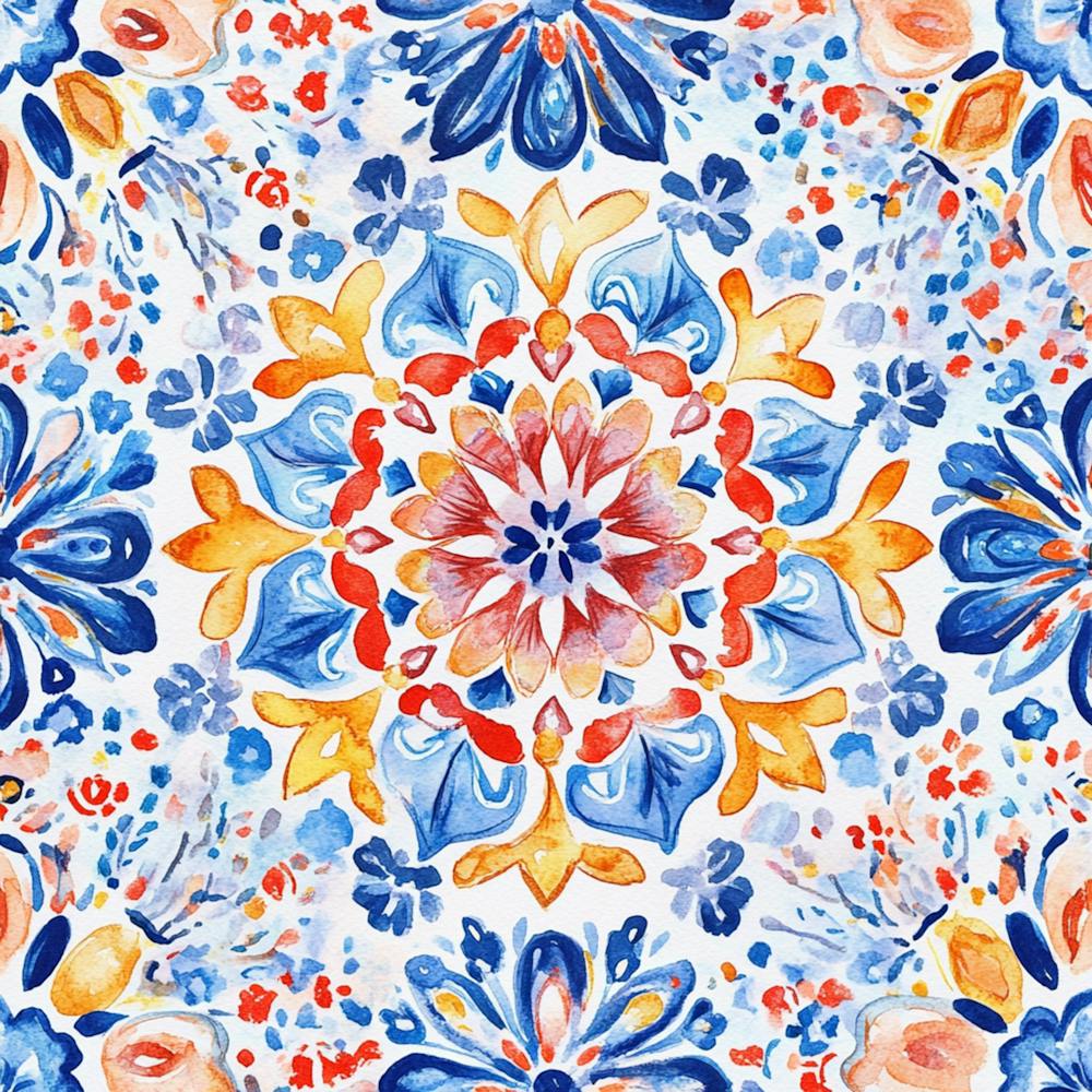 Watercolor Mandala Patterns 6