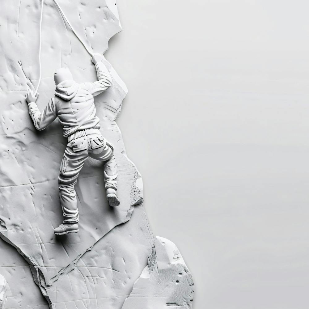 Rock Climber On The Wall