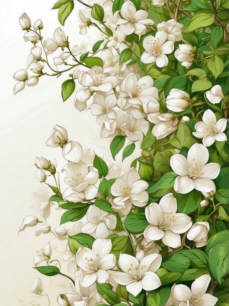 White Flowers On A Branch