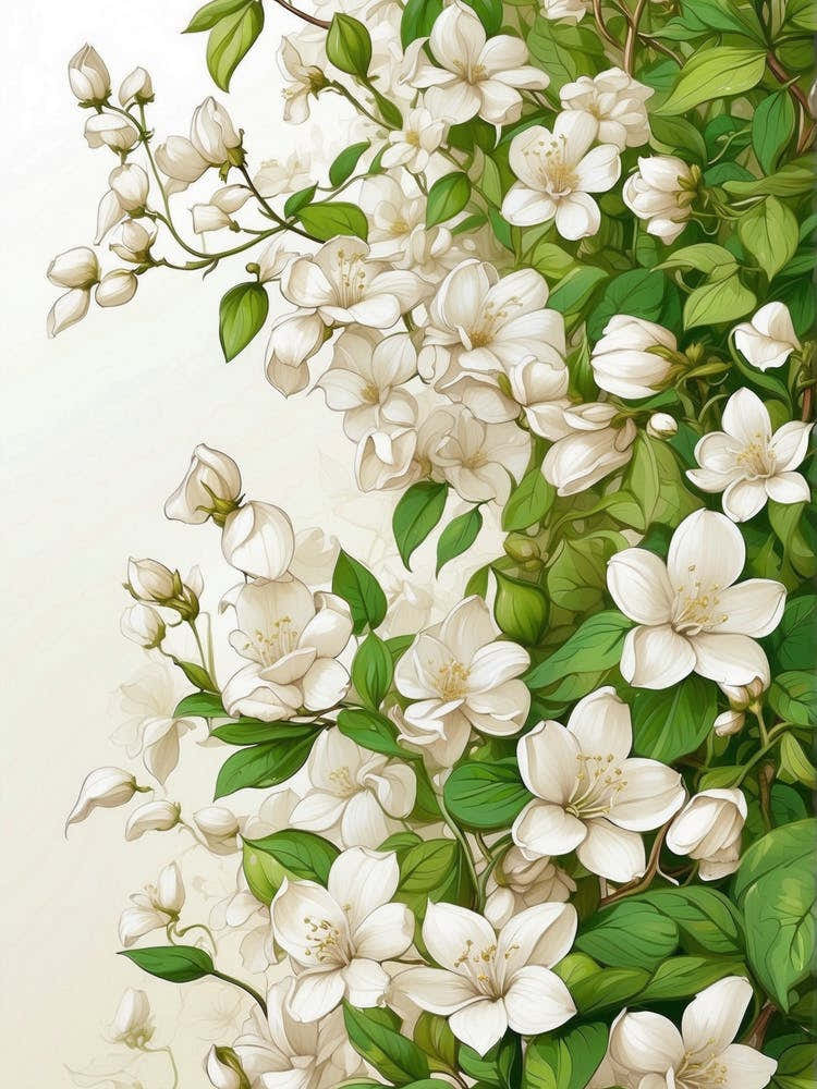 White Flowers On A Branch