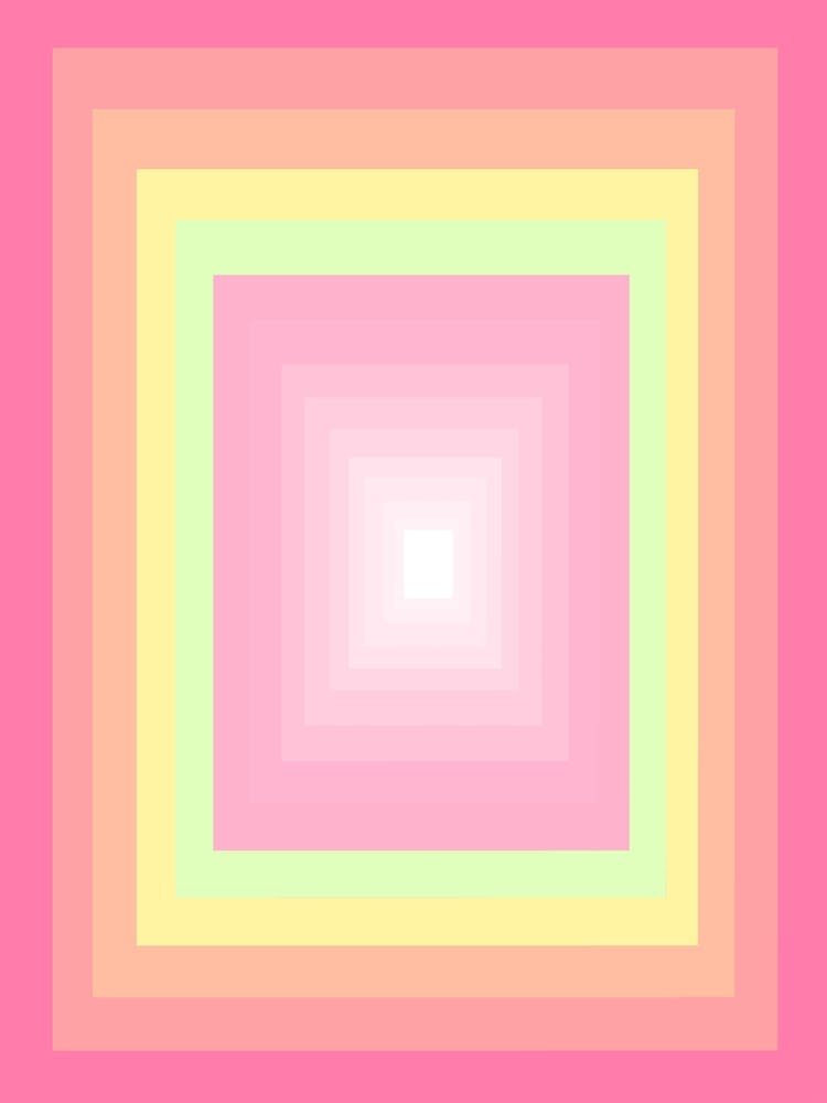 Pastel Rainbow Geometric Shapes