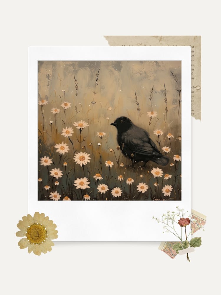 Scrapbook Bird Fairycore Painting 3