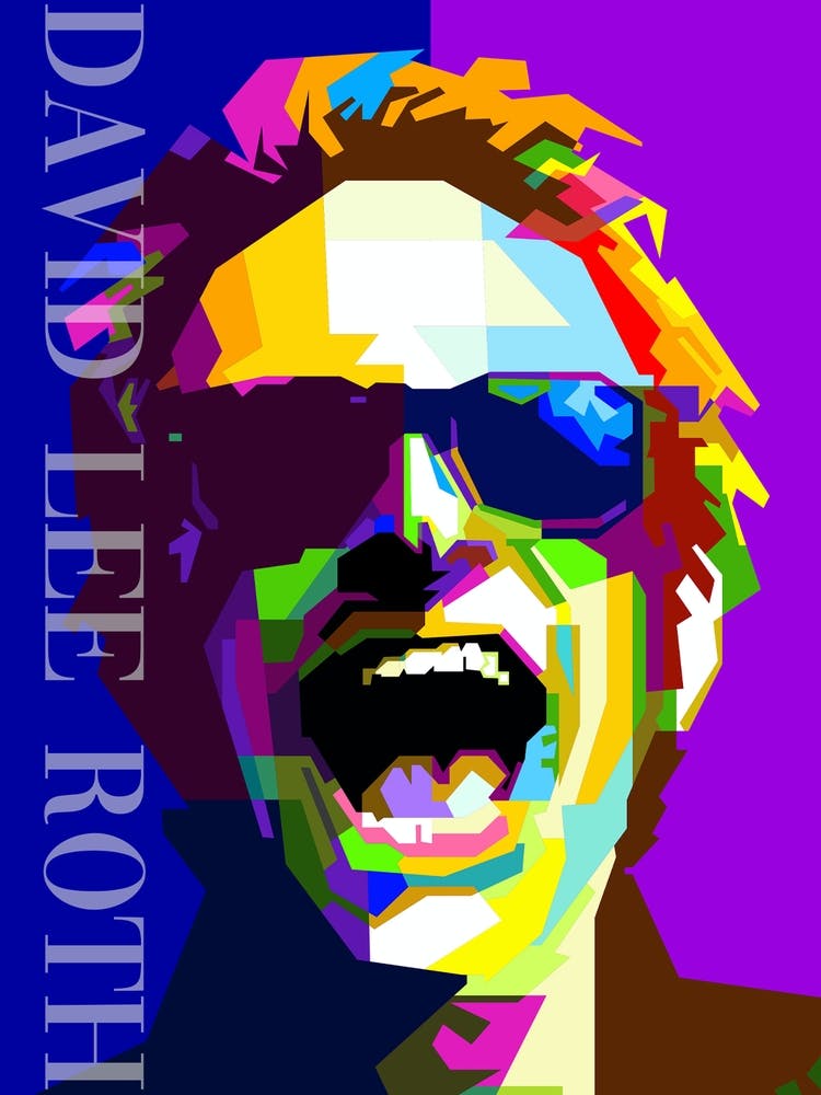 David Lee Roth Van Halen Singer Pop Art WPAP