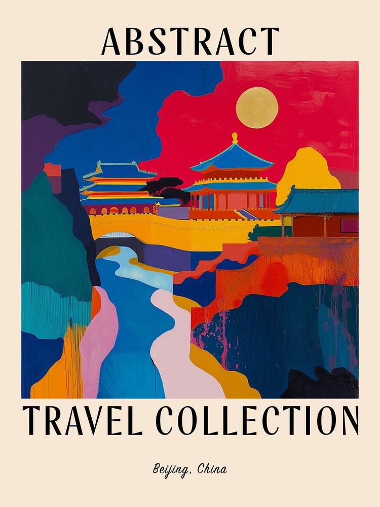 Abstract Travel Collection Poster Beijing China 3