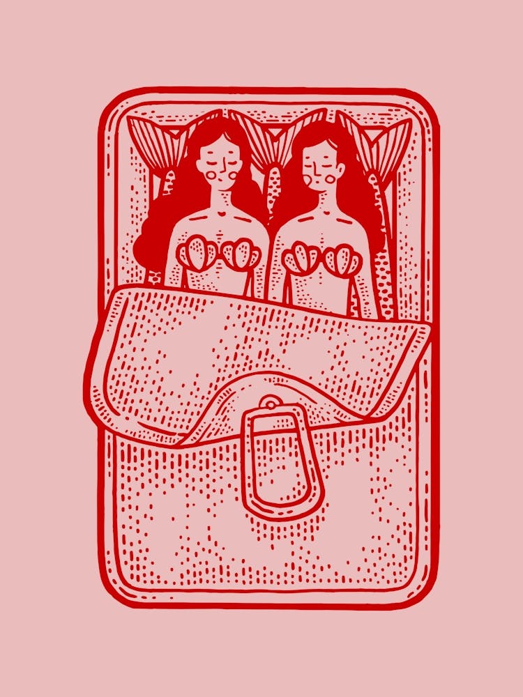 Mermaids In A Tin Print