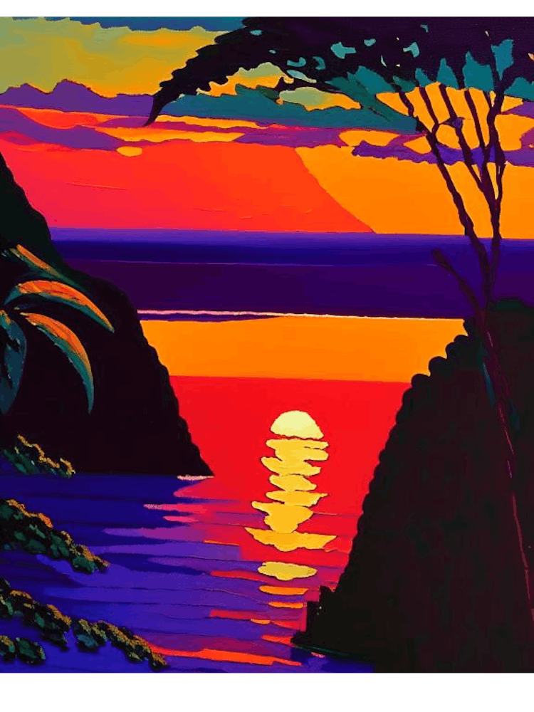 Rainbow Ripple Sunset