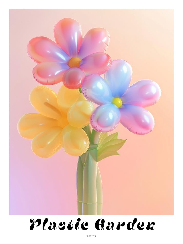 Dreamy Inflatable Flowers Poster Asters 1