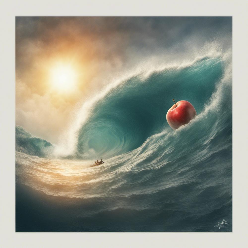 Apple In The Ocean