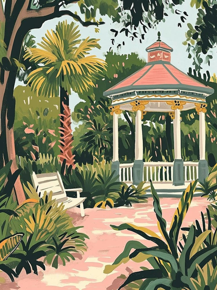 City Park Storybook Illustration 1