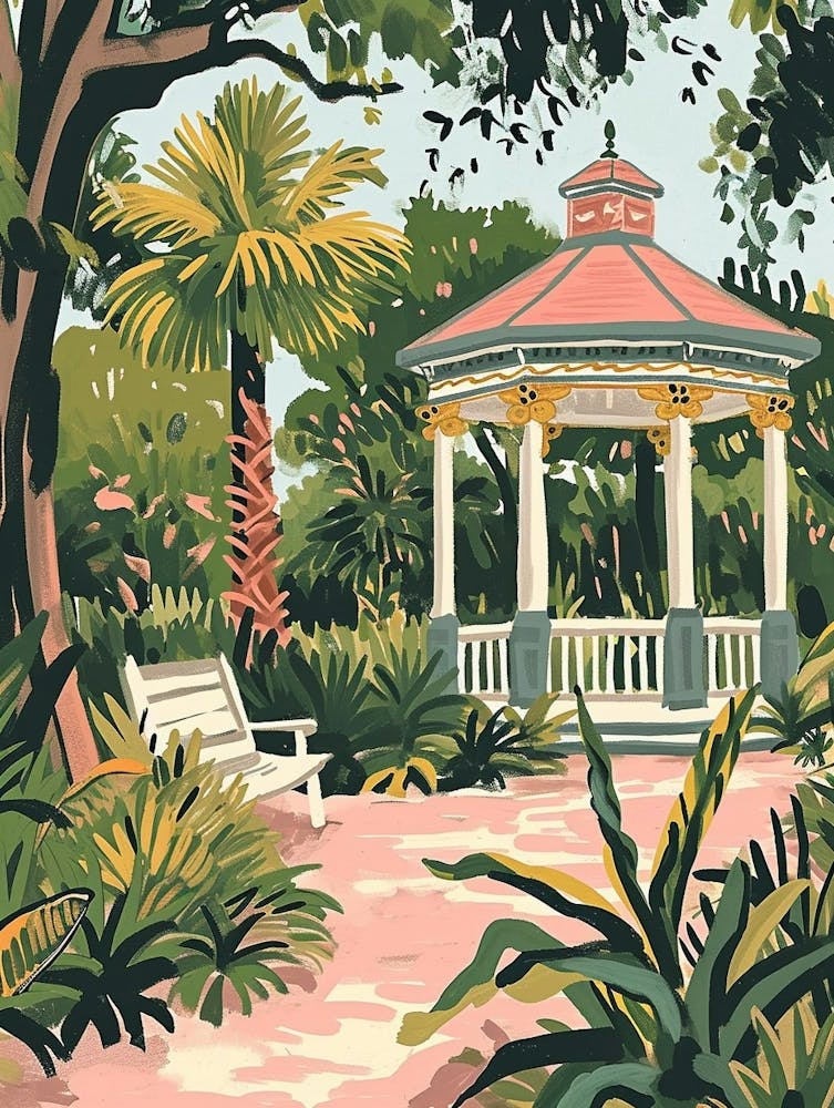 City Park Storybook Illustration 1